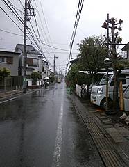 水道道路我が家の前