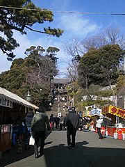 山門を入った参道から池上本門寺